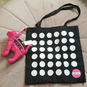 Pink by Victoria's Secret bag and dog